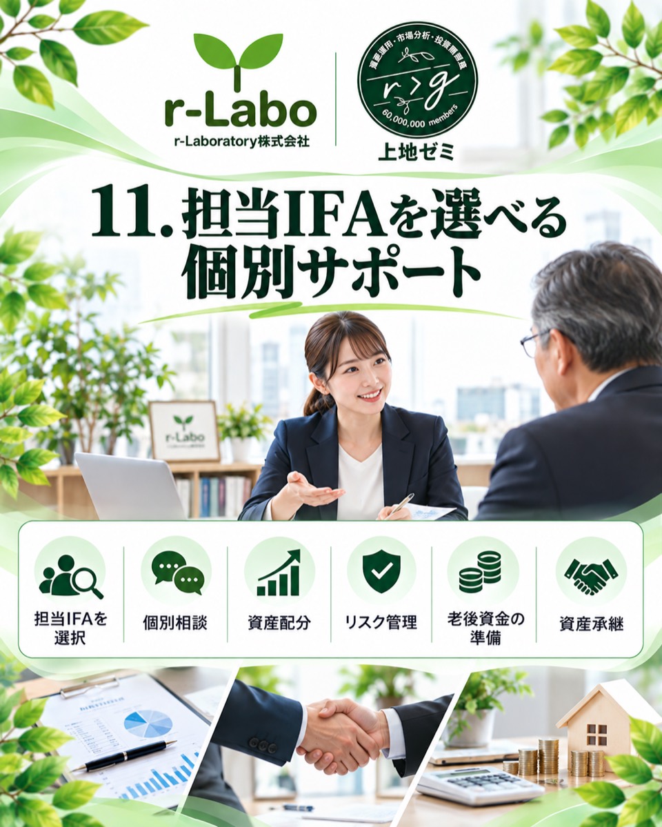 担当IFAを選べる個別サポート